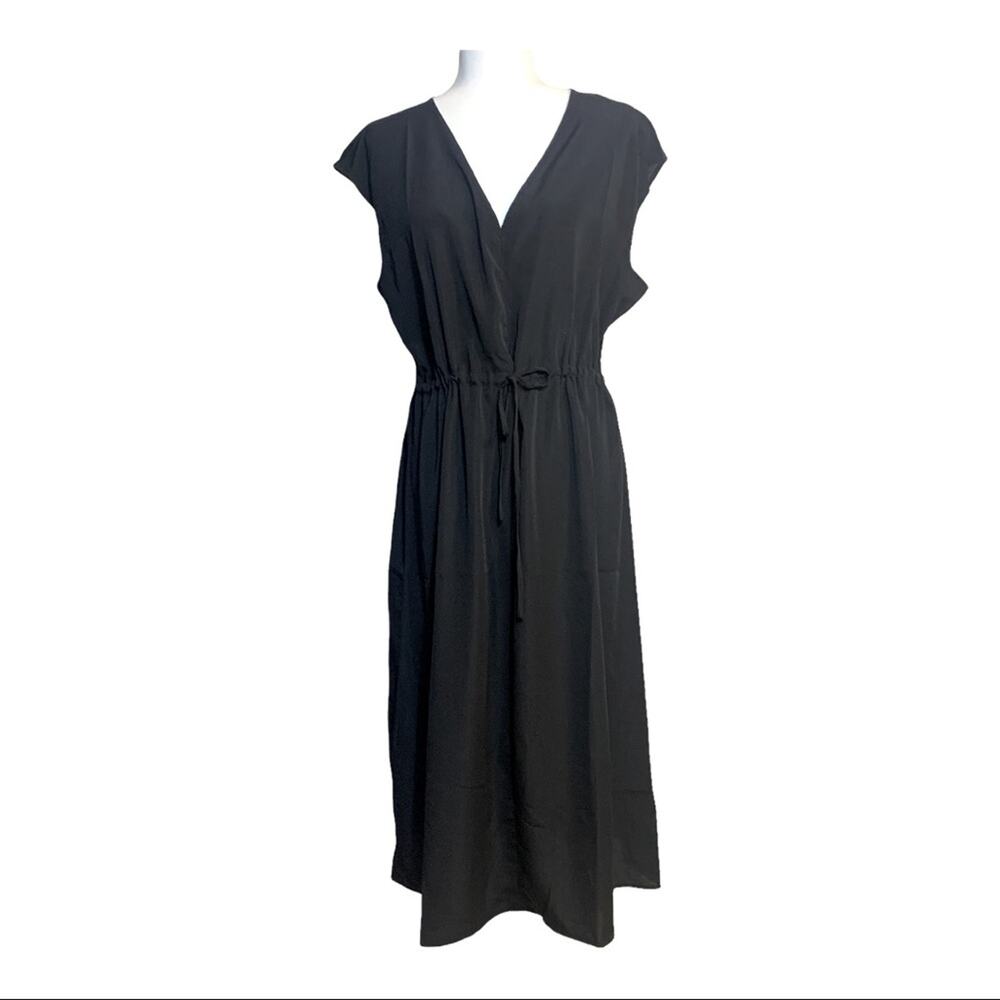 NWT Cooper St Black Sleeveless V-neck Maxi Dress Size XL LL0734